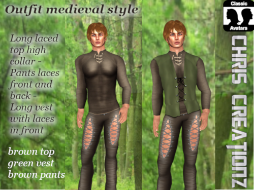 outfit man medieval laced pantsbr-tsh bucklebr-vestgreen f.png