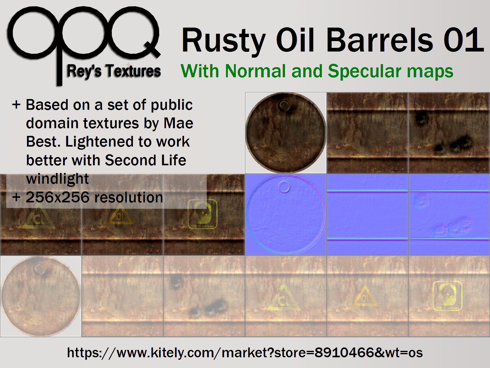 Rey's Rusty Oil Barrels 01 with mats Poster Kitely.jpg