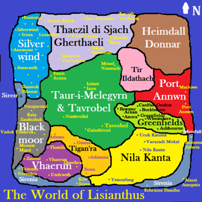 The World of Lisianthus (Map Draft v.12/14/2016)