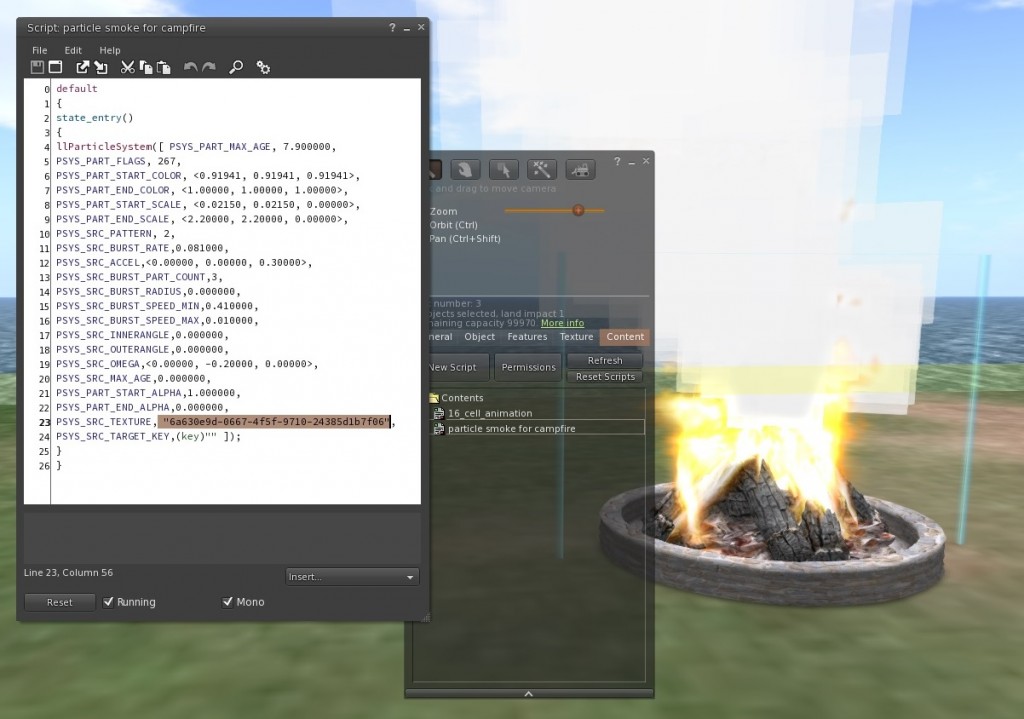 Sculpted Fire - Show Error in Script